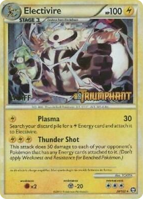 0020 Electivire - 20/102 (Prerelease) [Staff] Promo HGSS Promos