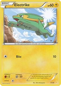 0028 Electrike (28) Common XY Trainer Kit: Pikachu Libre & Suicune