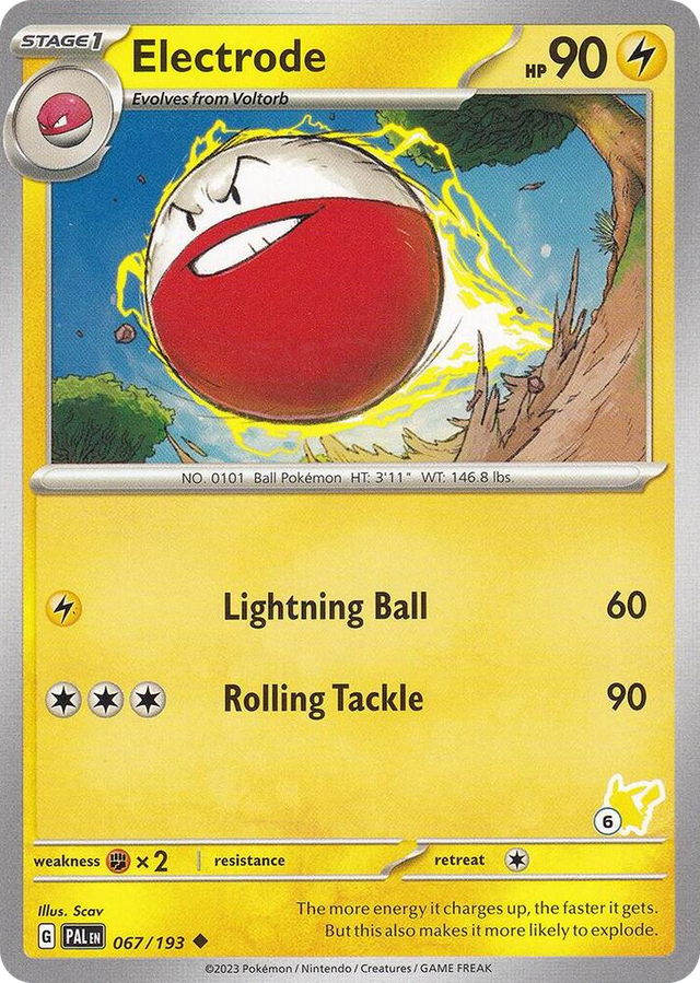 0067 Electrode - Pikachu 6 Uncommon Battle Academy 2024