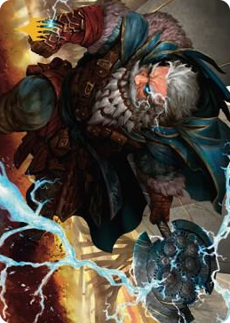 0030 Electrostatic Infantry Art Card (Gold-Stamped Signature) S Art Series: Dominaria United
