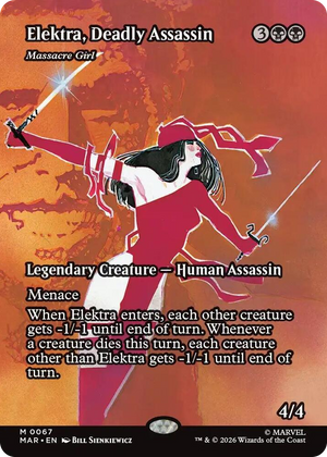 0067 Elektra, Deadly Assassin - Massacre Girl (Borderless) M Marvel Universe Eternal-Legal