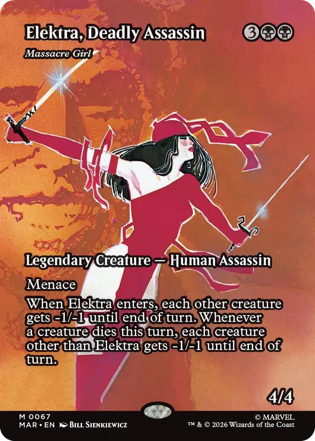 0067 Elektra, Deadly Assassin - Massacre Girl (Borderless) M Marvel Universe Eternal-Legal