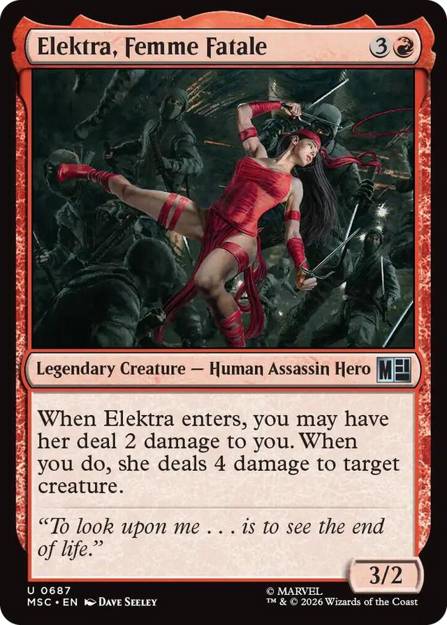 0687 Elektra, Femme Fatale U Commander: Marvel Super Heroes