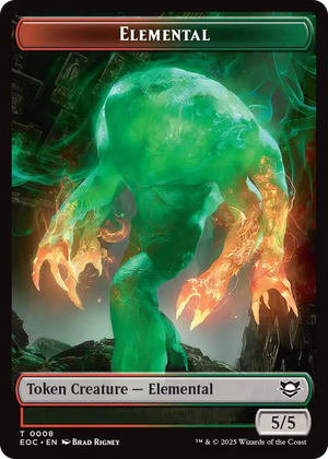 0008 Elemental (0008) // Gnome Double-Sided Token T Commander: Edge of Eternities