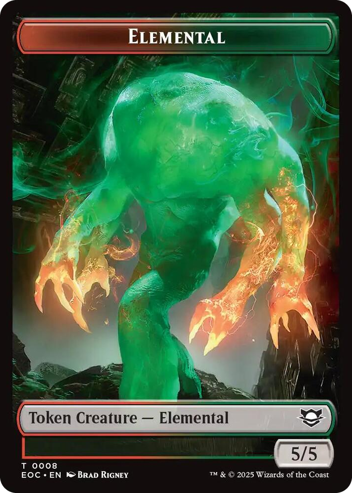 0008 Elemental (0008) // Gnome Double-Sided Token T Commander: Edge of Eternities