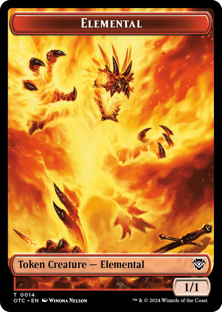 0014 Elemental (0014) // Soldier (0026) Double-Sided Token T Commander: Outlaws of Thunder Junction
