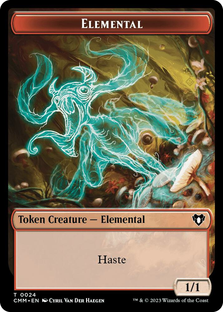 0024 Elemental (0024) // Spider Double-Sided Token T Commander Masters