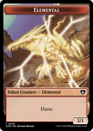 0025 Elemental (0025) // Saproling Double-Sided Token T Commander Masters