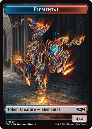 0027 Elemental (0027) // Monk Double-Sided Token T Commander: Tarkir: Dragonstorm