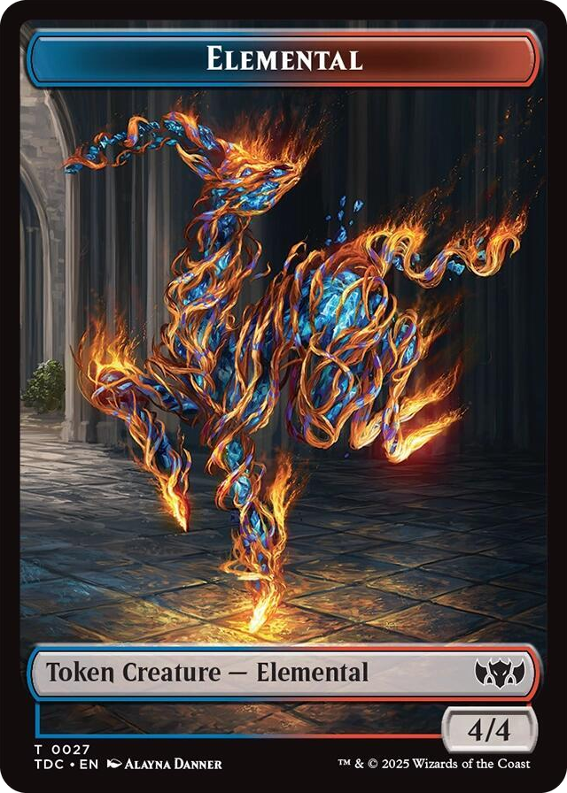 Elemental (0027) // Monk Double-Sided Token #27 T - Commander: Tarkir: Dragonstorm Pokemon card