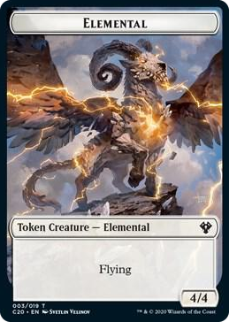 0003 Elemental (003) // Soldier Double-Sided Token T Commander 2020
