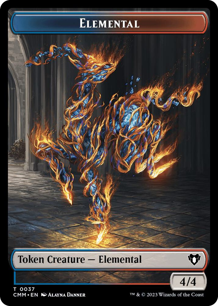 0037 Elemental (0037) // Human Soldier Double-Sided Token T Commander Masters