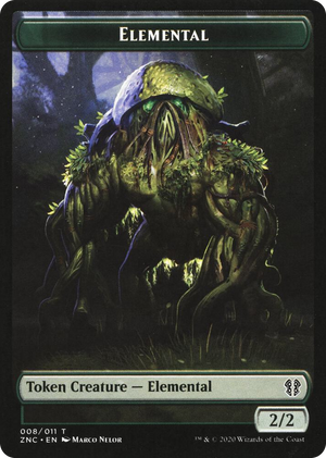0008 Elemental (008) // Elemental (010) Double-Sided Token T Commander: Zendikar Rising