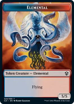 0020 Elemental (020) // Copy Double-Sided Token T Commander 2021