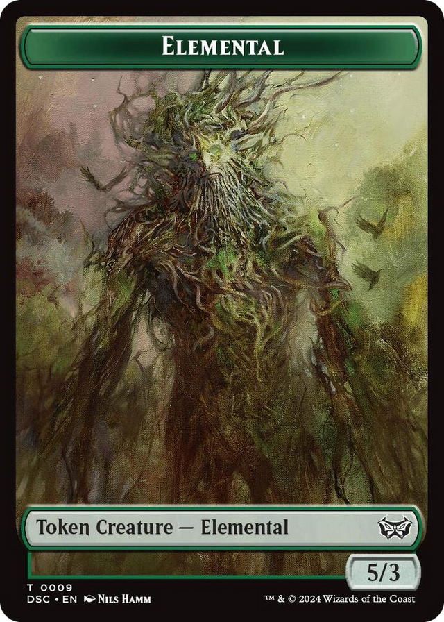 0009 Elemental // Bird Double-Sided Token T Commander: Duskmourn: House of Horror