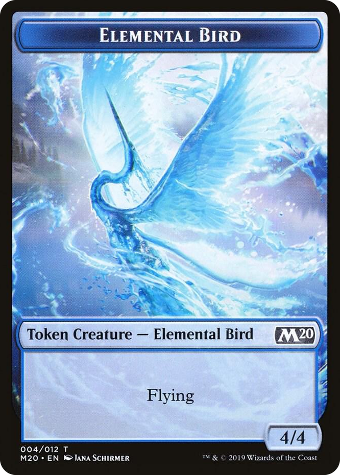 0004 Elemental Bird Token T Core Set 2020