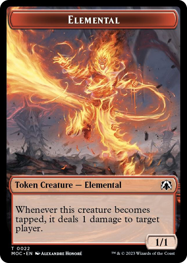 0022 Elemental // Elemental Double-sided Token T Commander: March of the Machine