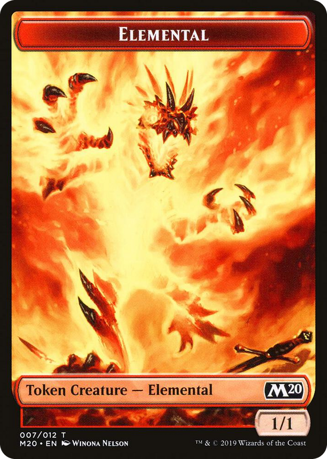 0007 Elemental // Satyr Double-Sided Token (Challenger 2020) T Unique and Miscellaneous Promos