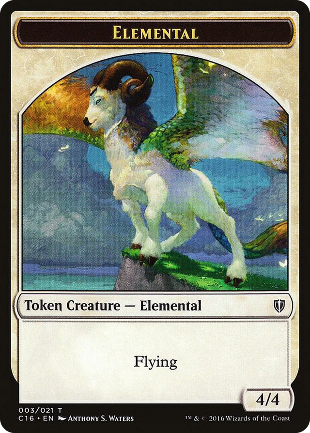 0003 Elemental // Soldier Double-Sided Token T Commander 2016