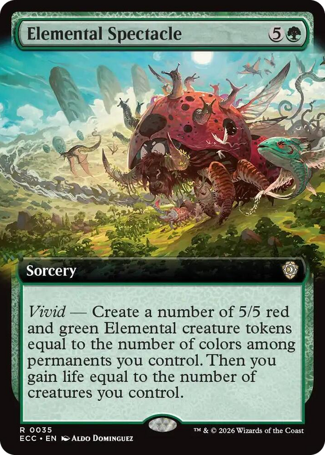 0035 Elemental Spectacle (Extended Art) R Commander: Lorwyn Eclipsed