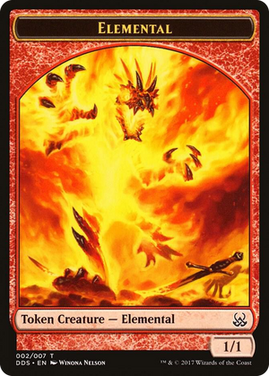 0002 Elemental Token T Duel Decks: Mind vs. Might