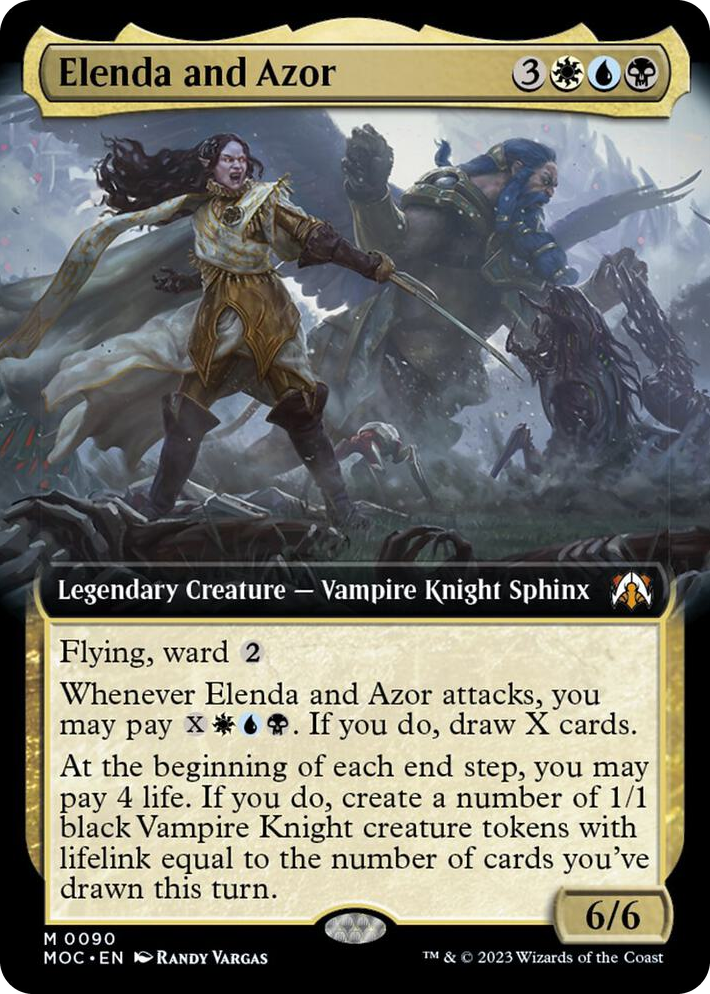 0090 Elenda and Azor (Extended Art) M Commander: March of the Machine