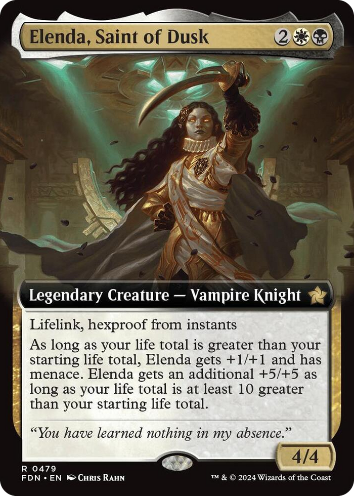 Elenda, Saint of Dusk (Extended Art) #479 R - Foundations Pokemon card