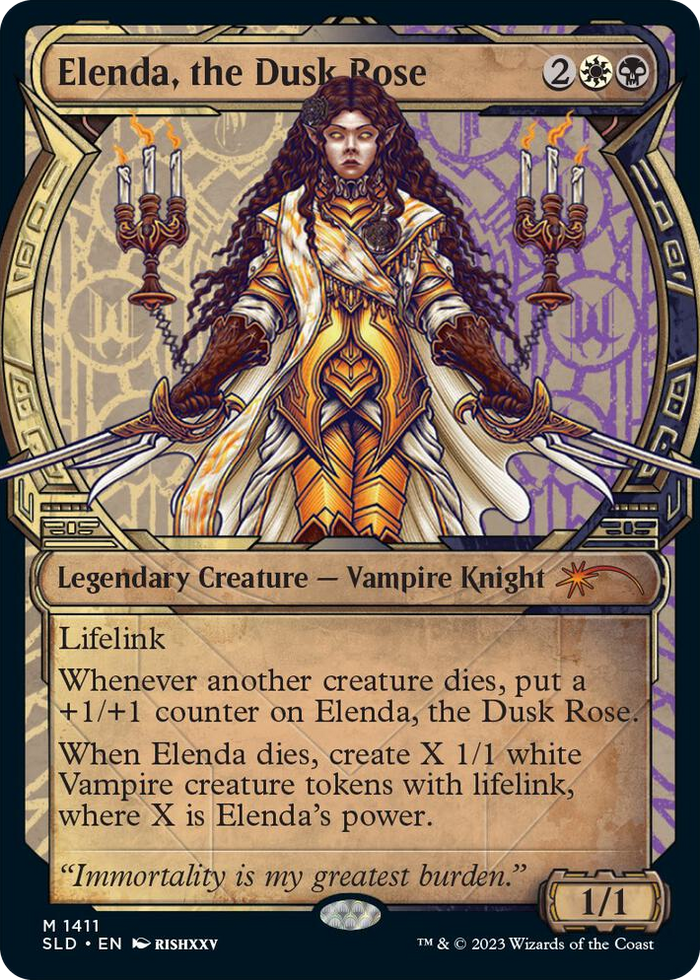 Elenda, the Dusk Rose #1411 M - Secret Lair Drop Series Pokemon card