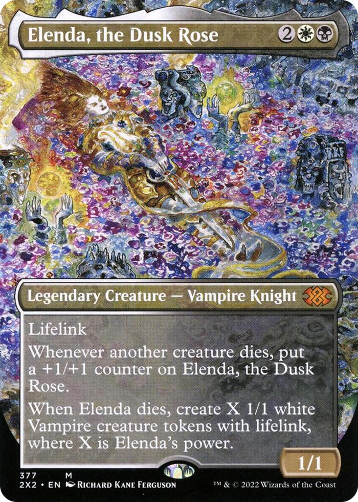 Elenda, the Dusk Rose (Borderless) #377 M - Double Masters 2022 Pokemon card