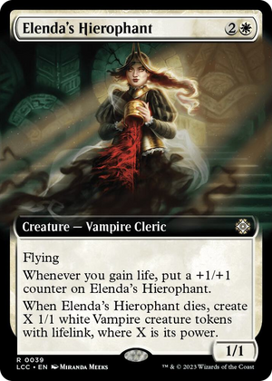 0039 Elenda's Hierophant (Extended Art) R Commander: The Lost Caverns of Ixalan