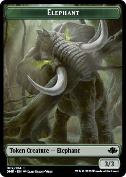Elephant // Construct Double-Sided Token #9 T - Dominaria Remastered Pokemon card