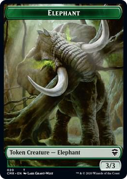 0020 Elephant // Soldier Double-Sided Token T Commander Legends