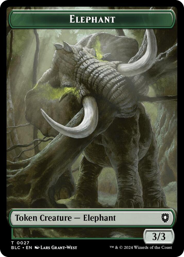 0027 Elephant // Squid Double-Sided Token T Commander: Bloomburrow