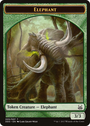 0005 Elephant Token T Duel Decks: Mind vs. Might