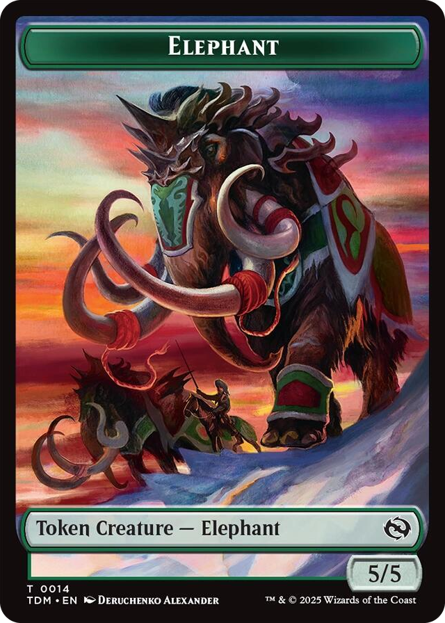 0014 Elephant // Treasure  Double-Sided Token T Dragonstorm