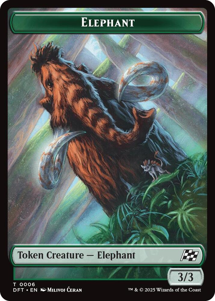 0006 Elephant // Zombie (0003) Double-Sided Token T Aetherdrift