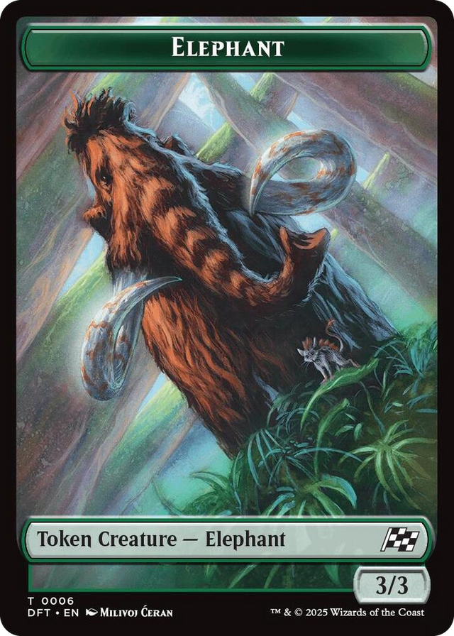 0006 Elephant // Zombie (0003) Double-Sided Token T Aetherdrift
