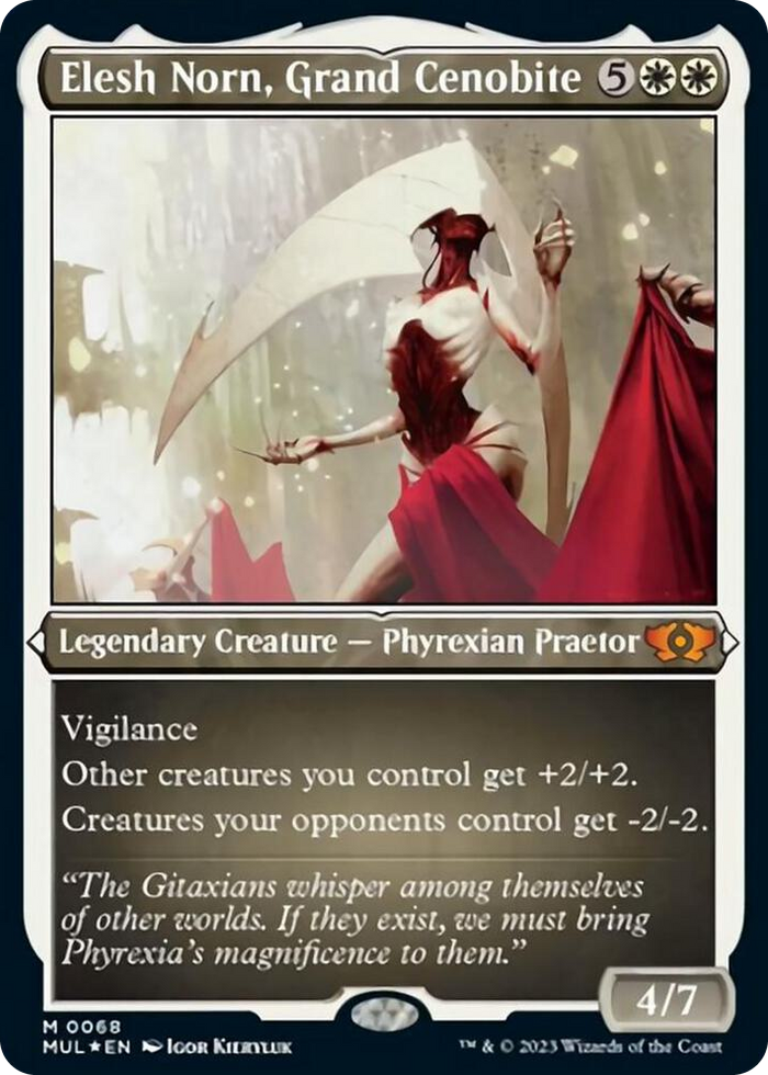 Elesh Norn, Grand Cenobite (Foil Etched) #68 M - March of the Machine: Multiverse Legends Pokemon card