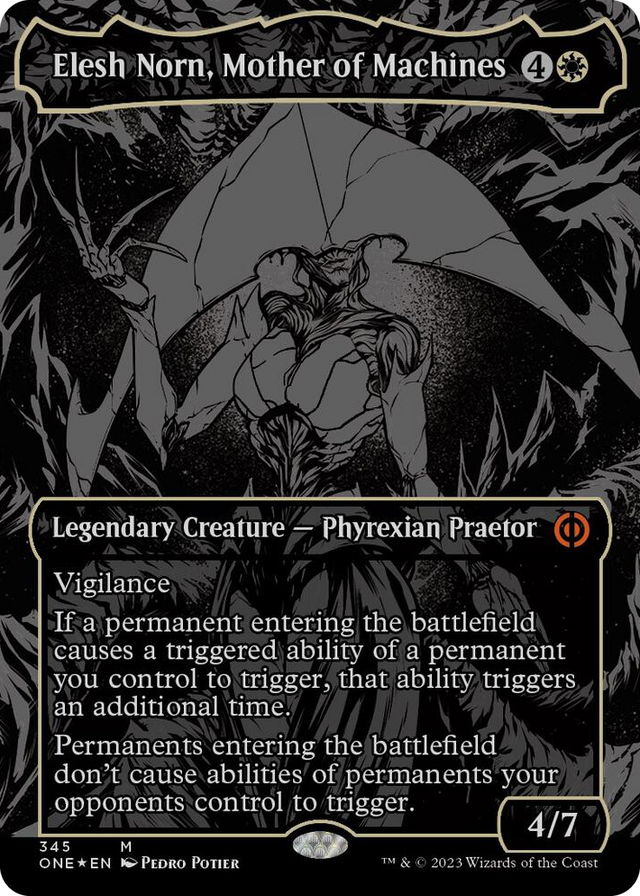0345 Elesh Norn, Mother of Machines (Oil Slick Raised Foil) M Phyrexia: All Will Be One