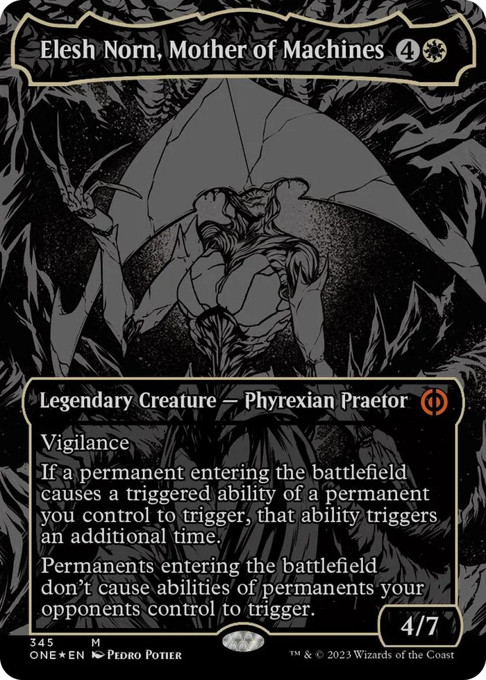 0345 Elesh Norn, Mother of Machines (Oil Slick Raised Foil) M Phyrexia: All Will Be One