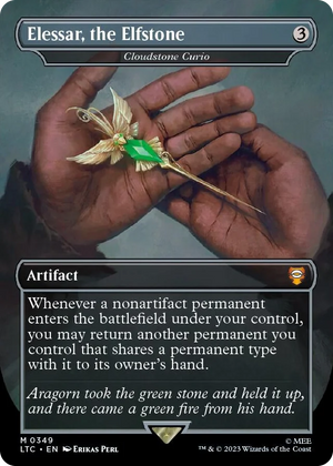 0349 Elessar, the Elfstone - Cloudstone Curio (Borderless) M Commander: The Lord of the Rings: Tales of Middle-earth