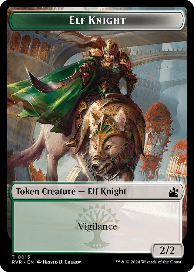 0015 Elf Knight // Beast Double-Sided Token T Ravnica Remastered