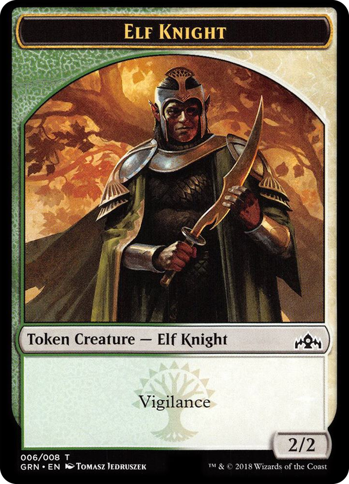 0006 Elf Knight // Saproling Double-Sided Token T Guilds of Ravnica: Guild Kits
