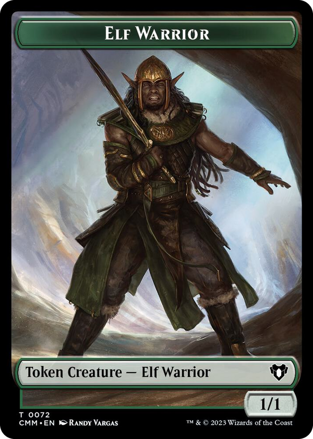 0072 Elf Warrior // Cleric Double-Sided Token T Commander Masters