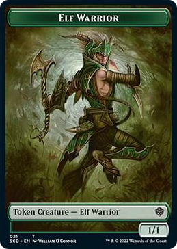 0021 Elf Warrior // Soldier Double-Sided Token T Starter Commander Decks
