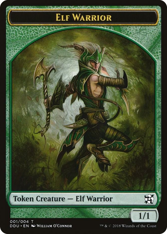 0001 Elf Warrior Token T Duel Decks: Elves vs. Inventors