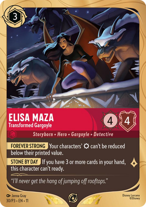 0030 Elisa Maza - Transformed Gargoyle Promo Disney Lorcana Promo Cards