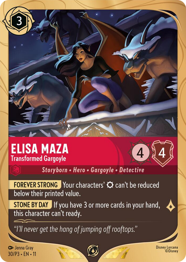0030 Elisa Maza - Transformed Gargoyle Promo Disney Lorcana Promo Cards
