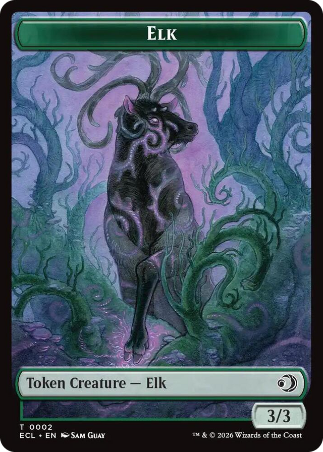 0002 Elk // Emblem - Oko, Shadowmoor Scion Double-Sided Token T Lorwyn Eclipsed