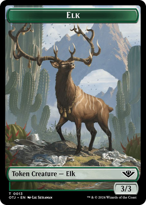 0013 Elk // Plot Double-Sided Token T Outlaws of Thunder Junction